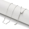 304 Stainless Steel Bar Link Chain Necklaces NJEW-H043-04G-1