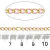 Handmade Brass Enamel Oval Link Chains CHC-L053-08G-07-2