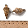 Natural Picture Jasper Pendants G-Z055-02P-18-3