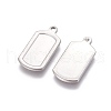 Tarnish Resistant 201 Stainless Steel Pendants STAS-L232-017A-2
