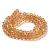 Transparent Electroplate Glass Beads Strands GLAA-F029-3mm-D18-2