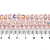 AB Color Plated Transparent Electroplate Beads Strands EGLA-H104-06B-4