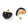 Teardrop Resin Stud Earrings EJEW-Z060-03G-02-2