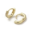 Brass Micro Pave Cubic Zirconia Hoop Earring EJEW-C082-01A-G-2