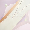 SHEGRACE Rhodium Plated 925 Sterling Silver Initial Pendant Necklaces JN907A-4