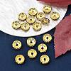 Brass Grade A Rhinestone Spacer Beads RSB039NF-05G-2
