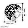 Cross 316L Surgical Stainless Steel Signet Rings for Men RJEW-BB01126-10-6