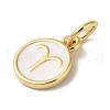 Real 18K Gold Plated Brass Enamel Charms KK-L216-001G-J02-2
