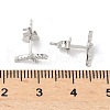 925 Sterling Silver Clear Cubic Zirconia Stud Earrings EJEW-Q032-01D-P-5