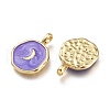 Brass Enamel Pendants KK-K248-06G-3