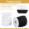 Fingerinspire 20 Yards 2 Colors Flat Nylon Elastic Cords OCOR-FG0002-40-2
