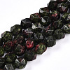 Dyed Natural Sesame Jasper Beads Strands G-T139-8mm-47C-4