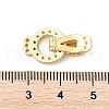 Brass Micro Pave Clear Cubic Zirconia Fold Over Clasps KK-P299-07G-3