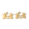 Ion Plating(IP) 304 Stainless Steel Charms STAS-F300-11G-1