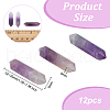Olycraft 12Pcs Faceted Natural Amethyst Healing Stones G-OC0005-25-2