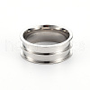 Tarnish Resistant 201 Stainless Steel Ring Core Blank for Inlay Jewelry Making RJEW-ZX002-05-8-1
