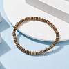 Natural Picture Jasper Rondelle Beaded Stretch Bracelets BJEW-JB09980-09-2