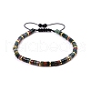 Natural Indian Agate Braided Bead Bracelets for Women PW-WG20352-05-1