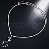 Alloy Full Crystal Rhinestone Heart Dangle Bell Button Ring Tassel Waist Chains WGAC653-01-4