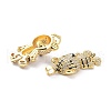 Brass Micro Pave Clear Cubic Zirconia Pendants KK-D004-13G-3