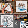 4Pcs 4 Styles Plastic Painting Stencils Sets DIY-WH0172-836-4