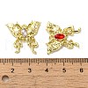 Spray Painted Alloy Micro Pave Cubic Zirconia Pendants PALLOY-O001-10G-3