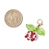 Flower Acrylic & Glass Pearl Pendant Decorations HJEW-MZ00219-4