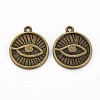 Tibetan Style Alloy Pendants TIBEP-N010-014AB-RS-1