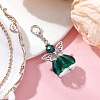 Angel Glass Beaded & Alloy Pendant Decorations HJEW-MZ00189-4