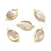 Natural Trochid Shell Connector Charms PEAR-P004-55LG-1