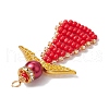 Glass Seed Beads Pendants PALLOY-MZ00380-05-4