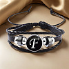 Adjustable Imitation Leather Cord Multilayer Bracelets WGB28DF-06-1