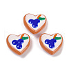 Handmade Heart Lampwork Beads Strands LAMP-P069-04B-03-2
