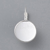 304 Stainless Steel Leverback Earring Settings STAS-F191-03S-18mm-4