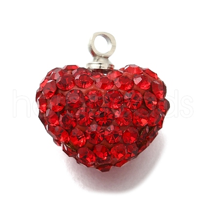 Rhinestone Clay Brass Beads KK-D295-09P-1