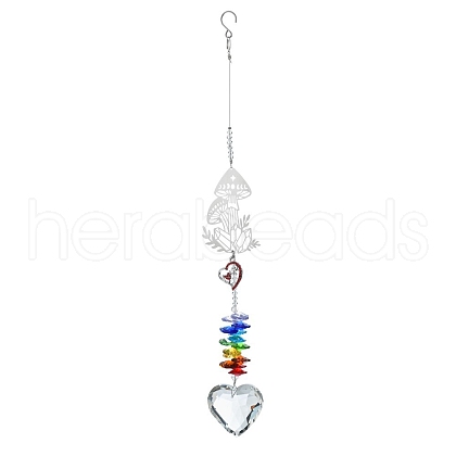Heart Glass Suncatcher for Windows Rainbow Maker PW-WGC708C-02-1