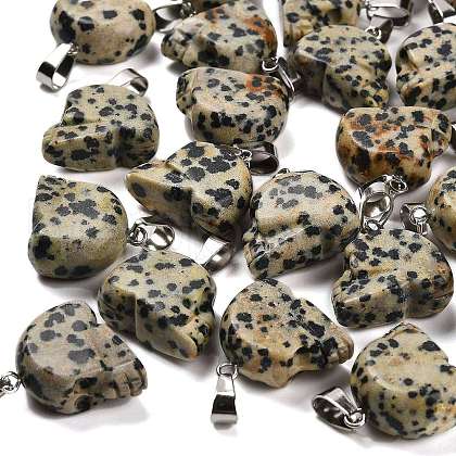 Natural Dalmatian Jasper Pendants G-Z067-02P-06-1