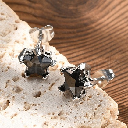 316 Surgical Stainless Steel Stud Earrings EJEW-R022-03P-02-1