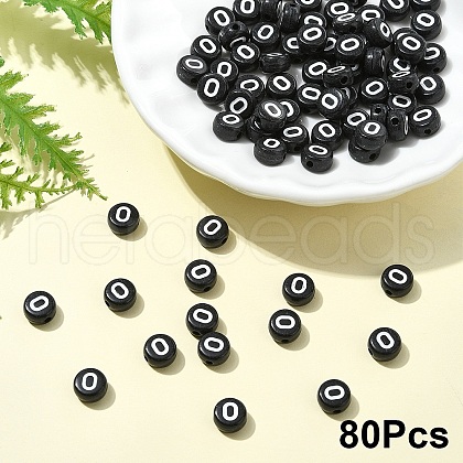 Opaque Acrylic Horizontal Hole Beads SACR-YW0001-70O-1