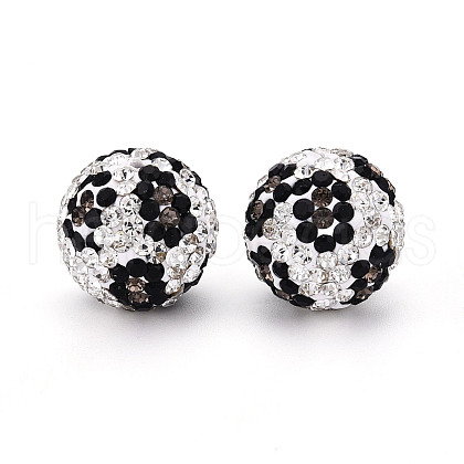 Polymer Clay Pave Rhinestone Beads RB-T018-02C-1