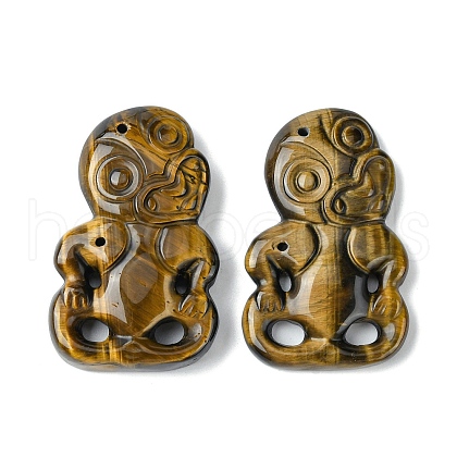 Natural Tiger Eye Big Pendants G-G113-01A-1