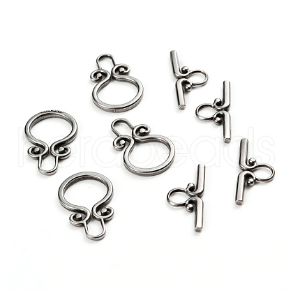 Tarnish Resistant 304 Stainless Steel Toggle Clasps STAS-D142-03A-P-1