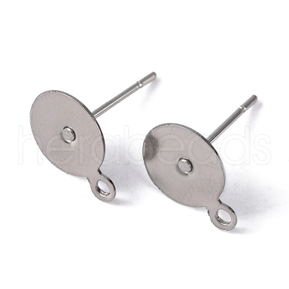 Non-Tarnish 304 Stainless Steel Stud Earring Findings STAS-E029-2-1