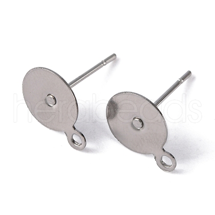 304 Stainless Steel Stud Earring Findings STAS-E029-2-1