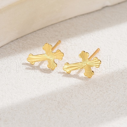 Fashionable Brass Stud Earrings YN8845-5-1