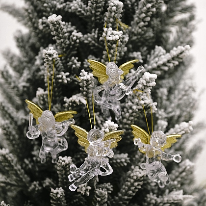 Christmas Acrylic Angel Pendant Decorations PW-WGF1519-01-1