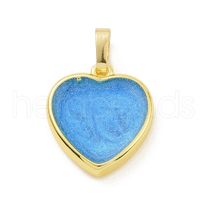 Real 18K Gold Plated Eco-friendly Rack Plating Brass Enamel Pendants KK-F843-06G-02-1