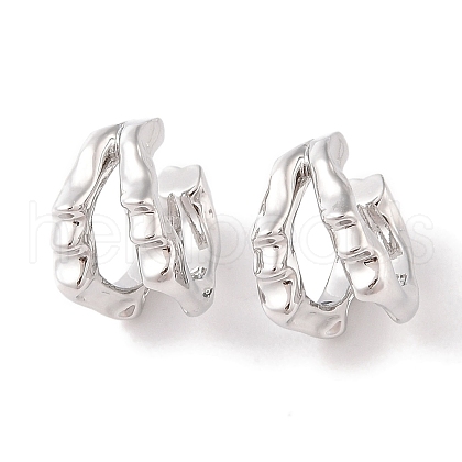 Brass Cuff Earrings for Women EJEW-I305-18P-1