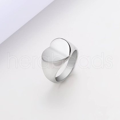 Heart 201 Stainless Steel Finger Rings FS-WG1ADC4-10-1