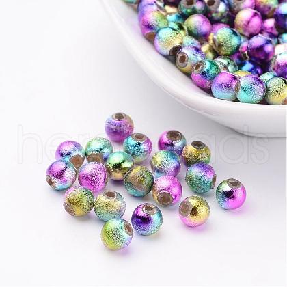 Spray Painted Acrylic Beads PB25P9282-1